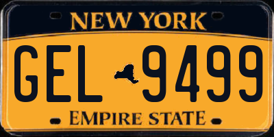 NY license plate GEL9499