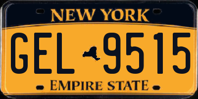 NY license plate GEL9515