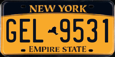NY license plate GEL9531