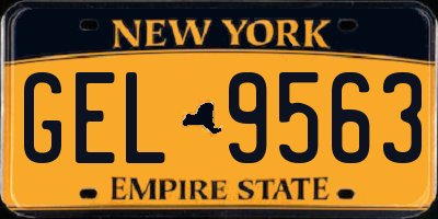NY license plate GEL9563