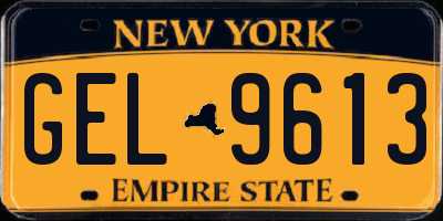 NY license plate GEL9613