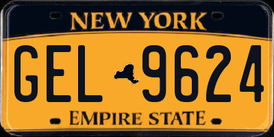 NY license plate GEL9624