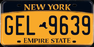 NY license plate GEL9639