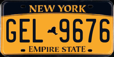 NY license plate GEL9676