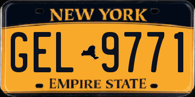NY license plate GEL9771