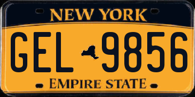 NY license plate GEL9856