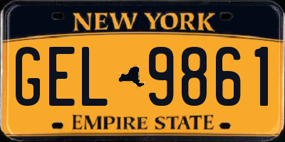 NY license plate GEL9861