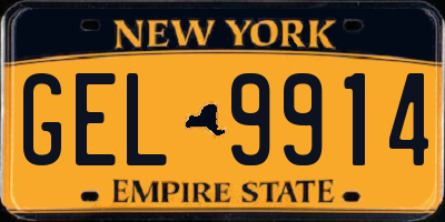 NY license plate GEL9914