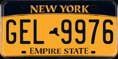 NY license plate GEL9976