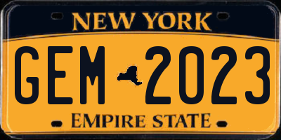 NY license plate GEM2023