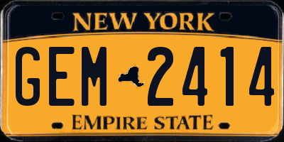 NY license plate GEM2414