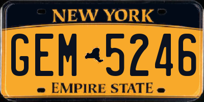 NY license plate GEM5246