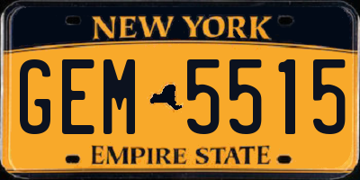 NY license plate GEM5515