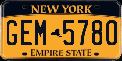 NY license plate GEM5780