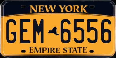 NY license plate GEM6556