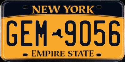 NY license plate GEM9056