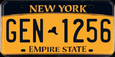 NY license plate GEN1256