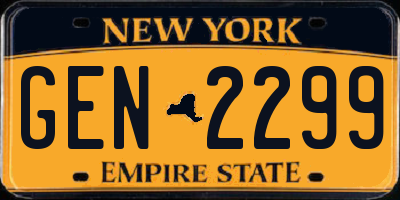 NY license plate GEN2299