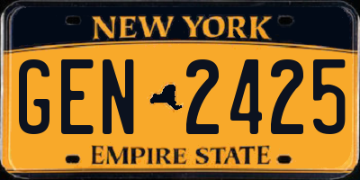 NY license plate GEN2425