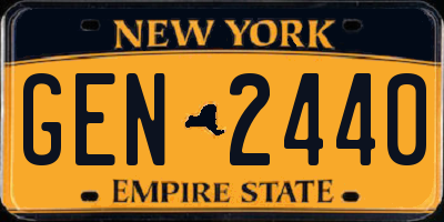 NY license plate GEN2440