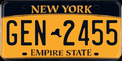 NY license plate GEN2455