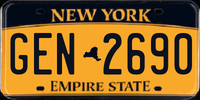 NY license plate GEN2690