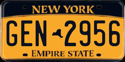 NY license plate GEN2956