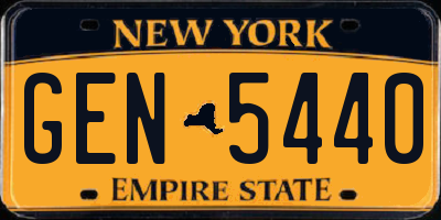 NY license plate GEN5440