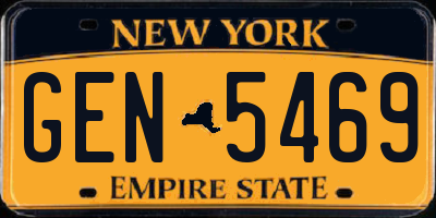 NY license plate GEN5469