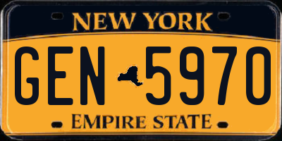 NY license plate GEN5970