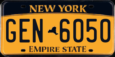 NY license plate GEN6050