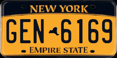 NY license plate GEN6169