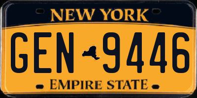 NY license plate GEN9446