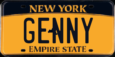 NY license plate GENNY