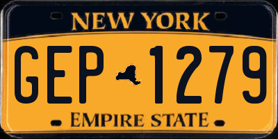 NY license plate GEP1279