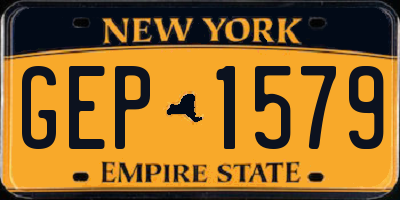 NY license plate GEP1579