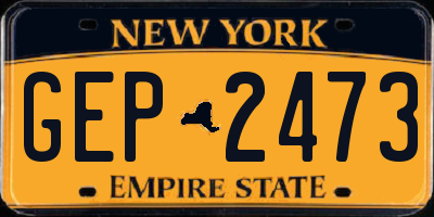 NY license plate GEP2473