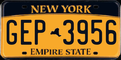 NY license plate GEP3956