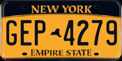 NY license plate GEP4279