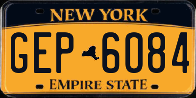 NY license plate GEP6084