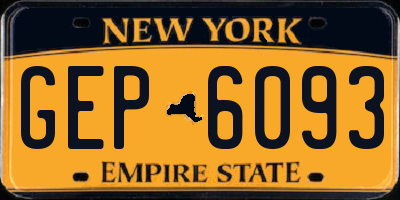 NY license plate GEP6093