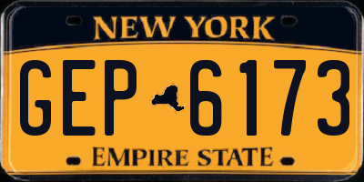 NY license plate GEP6173