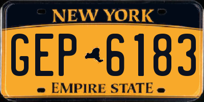 NY license plate GEP6183