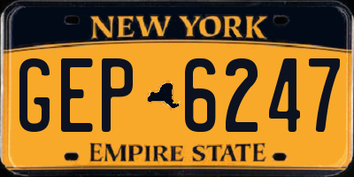 NY license plate GEP6247