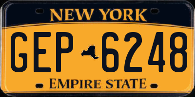NY license plate GEP6248