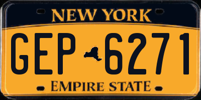 NY license plate GEP6271