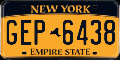 NY license plate GEP6438
