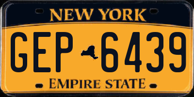NY license plate GEP6439