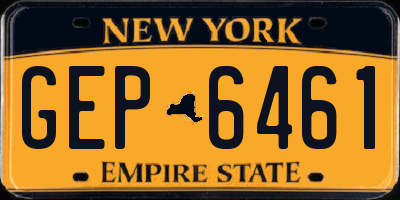 NY license plate GEP6461
