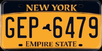 NY license plate GEP6479